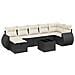 Set Divani da Giardino con Cuscini 8 pz Nero in Polyrattan - Foto miniatura 1