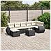 Set Divani da Giardino con Cuscini 8 pz Nero in Polyrattan - Foto miniatura 2