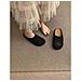 Ciabatte Donna Intrecciate A Mano In Pvc Nero, Stile Francese Con Punta Chiusa E Design Forato, Estive E Traspiranti, Compatibili Con Look Casual E Romani  L - Foto miniatura 4