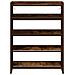 Scarpiera Rovere Fumo 60x25x81 cm in Legno Multistrato - Foto miniatura 4