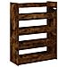 Scarpiera Rovere Fumo 60x25x81 cm in Legno Multistrato - Foto miniatura 6
