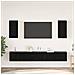 Mobile TV da Parete 6 pcs Rovere nero Legno multistrato - Foto miniatura 2
