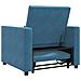 Divano Letto Singolo Blu 90 x 165 x 87 cm Velluto - Foto miniatura 7