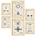 Set Di 6 Stampe Poster Con Elettricità 2 Brevetti Poster Con Immagini Di Brevetti Retrò Design D'interni In Stile Vintage A3 & A4 Telaio In Legno Chiaro - Foto miniatura 1