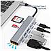 Adattatore Multiporta Hub Usb-c 7-in-1 - Hdmi 4k, Pd 100w, Usb 3.0 5gbps, Compatibile Con Macbook, Huawei E Altro - Foto miniatura 2