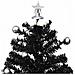 Lusso Casadino -  Albero Di Natale Con Nevicata E Base Ad Ombrello Nero 75 Cm Pvc - Foto miniatura 3