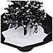 Lusso Casadino -  Albero Di Natale Con Nevicata E Base Ad Ombrello Nero 75 Cm Pvc - Foto miniatura 4