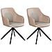 Set Di 2 Sedie Da Pranzo Likely Pelle Sintetica Beige Sabbia - Foto miniatura 2