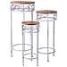 Supporto Vasi Set 3 Pezzi Grigio 30x30x71h Cm - Foto miniatura 1