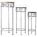 Supporto Vasi Set 3 Pezzi Grigio 30x30x71h Cm - Foto miniatura 2