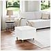 Pouf contenitore Bianco 60 x 60 x 45 cm Pelle sintetica - Foto miniatura 2