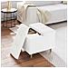 Pouf contenitore Bianco 60 x 60 x 45 cm Pelle sintetica - Foto miniatura 4