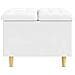 Pouf contenitore Bianco 60 x 60 x 45 cm Pelle sintetica - Foto miniatura 5