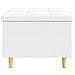 Pouf contenitore Bianco 60 x 60 x 45 cm Pelle sintetica - Foto miniatura 6