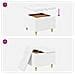 Pouf contenitore Bianco 60 x 60 x 45 cm Pelle sintetica - Foto miniatura 9