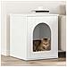 Casa per Gatti Bianco 53 x 52 x 62 cm Legno multistrato - Foto miniatura 2