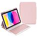 Custodia con Tastiera per Apple iPad Pro 11 - Pelle, Rosa - Foto miniatura 1