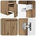 Set di Armadi da Bagno 3 pz Rovere Artigianale 53 x 35 x 63 cm - Foto miniatura 3