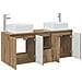 Set di Armadi da Bagno 3 pz Rovere Artigianale 53 x 35 x 63 cm - Foto miniatura 9