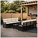 Set Divano da Giardino 9 pz Nero polyrattan - Foto miniatura 2