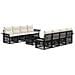 Set Divano da Giardino 9 pz Nero polyrattan - Foto miniatura 1