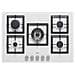 Piano Cottura PGSP75168CS a Gas 5 Fuochi Gas da 75 cm Colore Bianco  - Foto miniatura 4