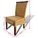 Sedie da Pranzo 4 pz Marroni in Rattan Naturale 47 x 50 x 97 cm - Foto miniatura 6