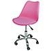 Sedia Da Ufficio Girevole, Sedia Da Scrivania Fucsia Con Rotelle Mod. Sally - Foto miniatura 1