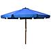Ombrellone da Esterni con Palo in Legno 330 cm Azzurro - Foto miniatura 1