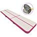 Tappetino Ginnastica Gonfiabile con Pompa 800x100x20cm PVC Rosa - Foto miniatura 1