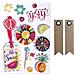 13 Adesivi In 3d - Summer Party + 20 Etichette Kraft Con Gagliardetto - Foto miniatura 1