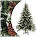 Albero Di Natale Con Pigne Verde E Bianco 120 Cm In Pvc E Pe - Foto miniatura 1
