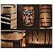 Cantinetta In Legno Con Luci A Led Rgb, Barile In Legno, Da 80 Cm Di Altezza, Botte Di Vino, Scaffale Per Bottiglie Di Alcol, Portabottiglie In Legno (wenge)  - Foto miniatura 2