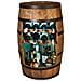 Cantinetta In Legno Con Luci A Led Rgb, Barile In Legno, Da 80 Cm Di Altezza, Botte Di Vino, Scaffale Per Bottiglie Di Alcol, Portabottiglie In Legno (wenge)  - Foto miniatura 1