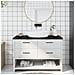 Piano Bagno Marrone Scuro 120x60x (2-4) cm Legno Trattato - Foto miniatura 6