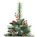 Albero Natale Artificiale Incernierato Con Pigne E Bacche 180cm - Foto miniatura 7