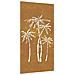 Decorazione Muro Da Giardino 105x55 Cm Palma In Acciaio Corten - Foto miniatura 2