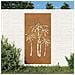 Decorazione Muro Da Giardino 105x55 Cm Palma In Acciaio Corten - Foto miniatura 1