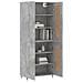 Credenza Grigio Cemento 69,5x34x180 Cm In Legno Multistrato - Foto miniatura 3