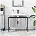 Mobile Lavabo Bagno Grigio Sonoma 60x30x60 Cm Legno Multistrato - Foto miniatura 4