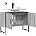 Mobile Lavabo Bagno Grigio Sonoma 60x30x60 Cm Legno Multistrato - Foto miniatura 5