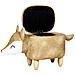 Pouf Animaletto Contenitore Fox Velluto Arancione Volpe - Foto miniatura 10