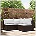 Set Mobili da Giardino 3 pz con Cuscini in Polyrattan Marrone - Foto miniatura 8