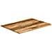 Piano Tavolo Bordi Vivi 90x80x2,5cm Legno Massello Mango Grezzo - Foto miniatura 2