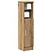 Mobile Da Bagno Con Portarotolo Rovere Artigianale 20,5x22x90cm - Foto miniatura 1