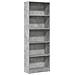 Libreria Grigio Cemento 60x24x176 Cm In Legno Multistrato - Foto miniatura 2