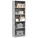 Libreria Grigio Cemento 60x24x176 Cm In Legno Multistrato - Foto miniatura 1