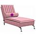 Chaise Longue Massaggi con Cuscino a Rullo Rosso in Velluto - Foto miniatura 7