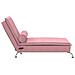 Chaise Longue Massaggi con Cuscino a Rullo Rosso in Velluto - Foto miniatura 5
