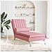 Chaise Longue Massaggi con Cuscino a Rullo Rosso in Velluto - Foto miniatura 3